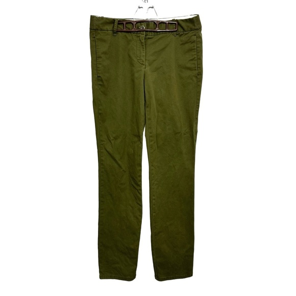 J. Crew Bennet Chino Straight Trousers Women’s Sz 6 Regular Preppy Olive Pants - Picture 3 of 11